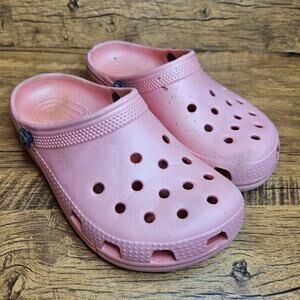 Crocs Classic Clogs Pink slip on sz Junior 1